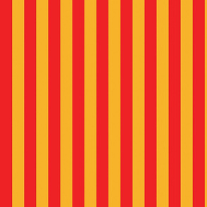 basic stripes | yellow on red 