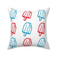 Popsicles in Retro Red and Blue - Large