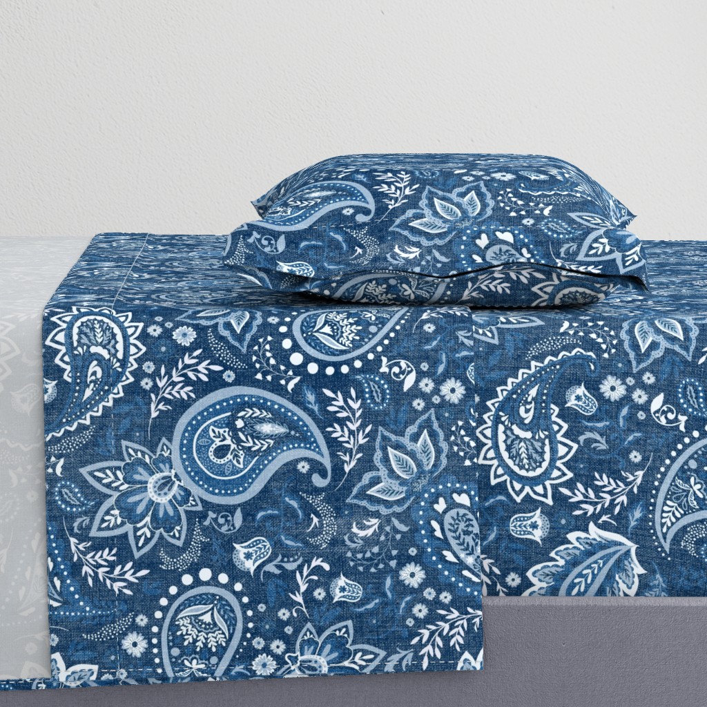 Blue Soma Paisley - Textured