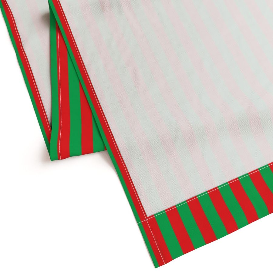 basic stripes | red on green 