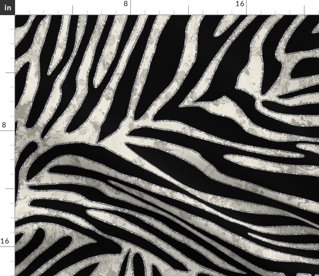 Zebra stripes silver 40