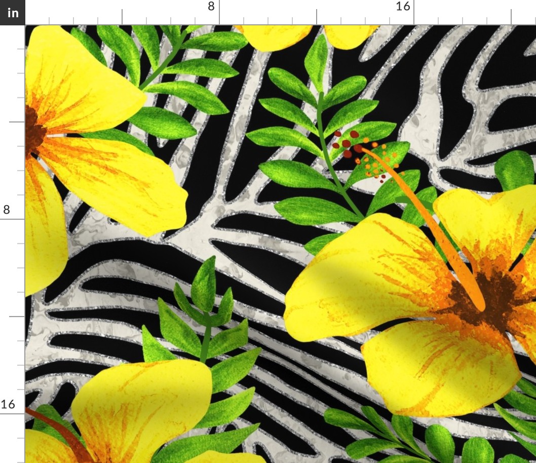 ZEBRA STRIPES  V YELLOW GREEN 40