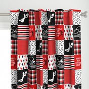 Football//Hustle Hit Never Quit//Buccaneers - Wholecloth Chester Quilt