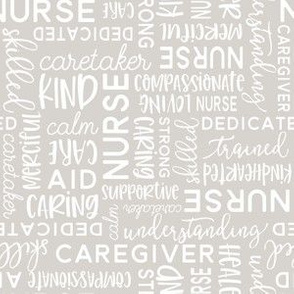all things nurse - nursing fabric - grey - LAD20