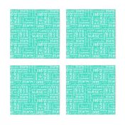 all things nurse - nursing fabric - teal - LAD20