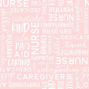 all things nurse - nursing fabric - light pink - LAD20