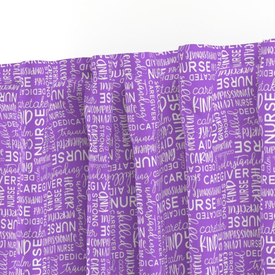 all things nurse - nursing fabric - purple - LAD20