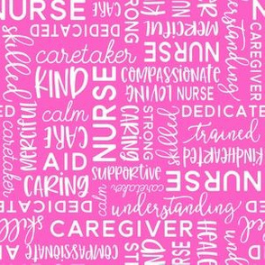all things nurse - nursing fabric - pink - LAD20