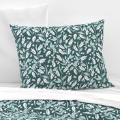 Art Deco tulips in mint green