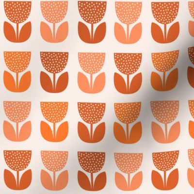 Flower Pattern: Poppy: Light Orange