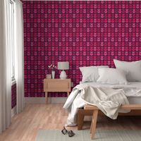 Flower Pattern: Poppy: Dark Pink