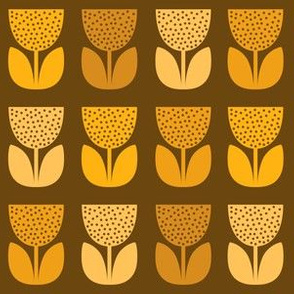 Flower Pattern: Poppy: Dark Yellow