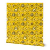 Bicycle Love - yellow & grey