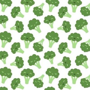 Broccoli on White