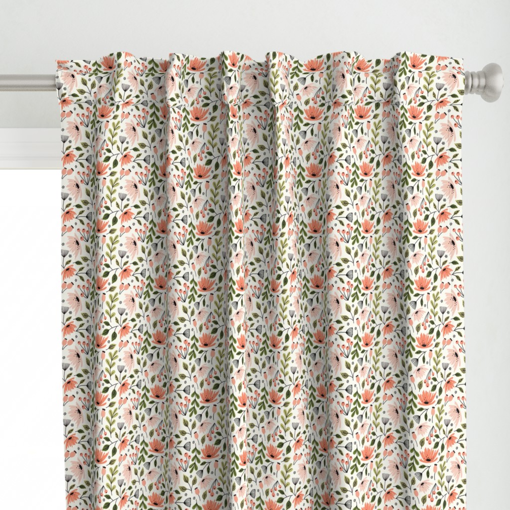 Ditsy modern Floral - small scale 