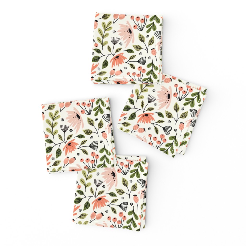 Ditsy modern Floral - small scale 