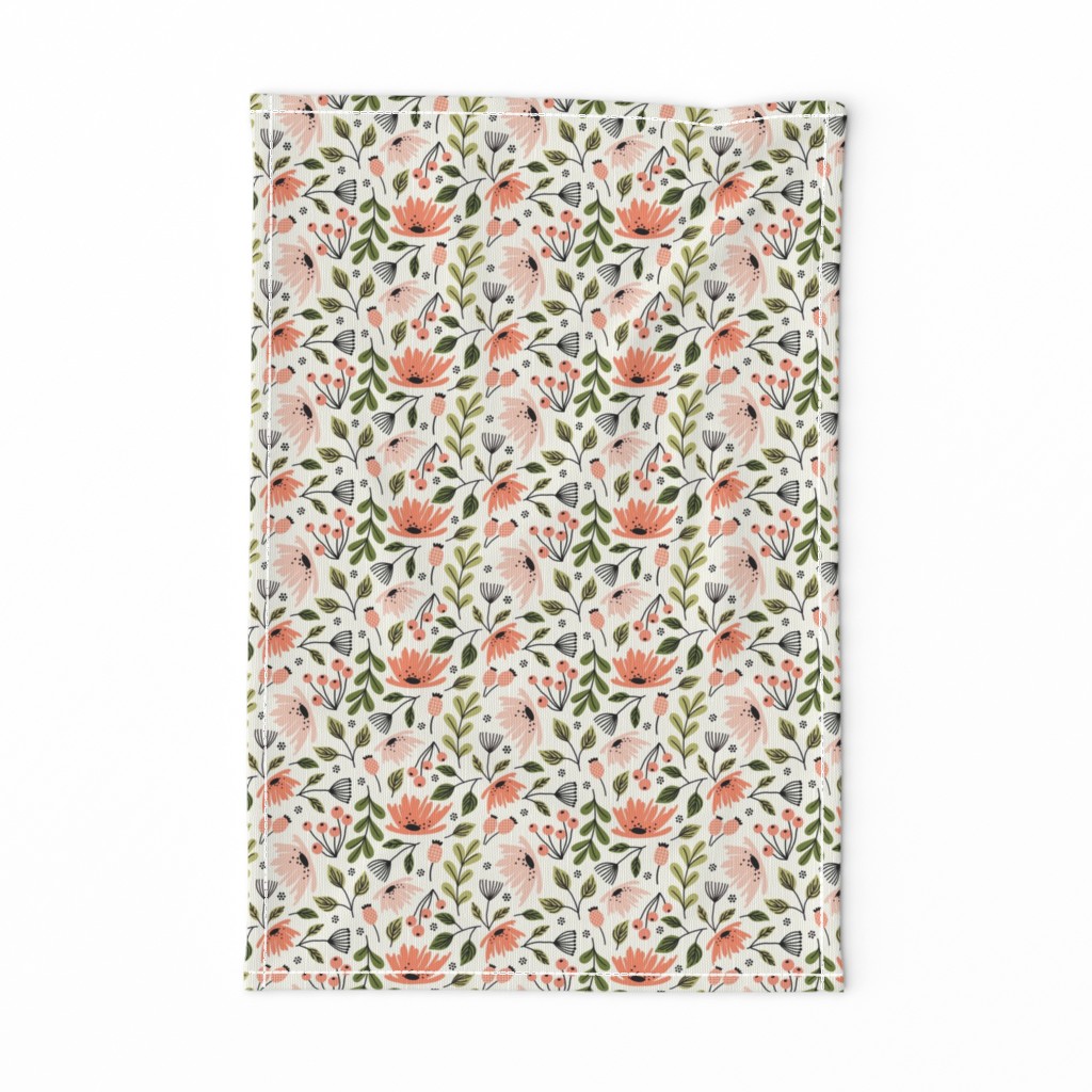 Ditsy modern Floral - small scale 