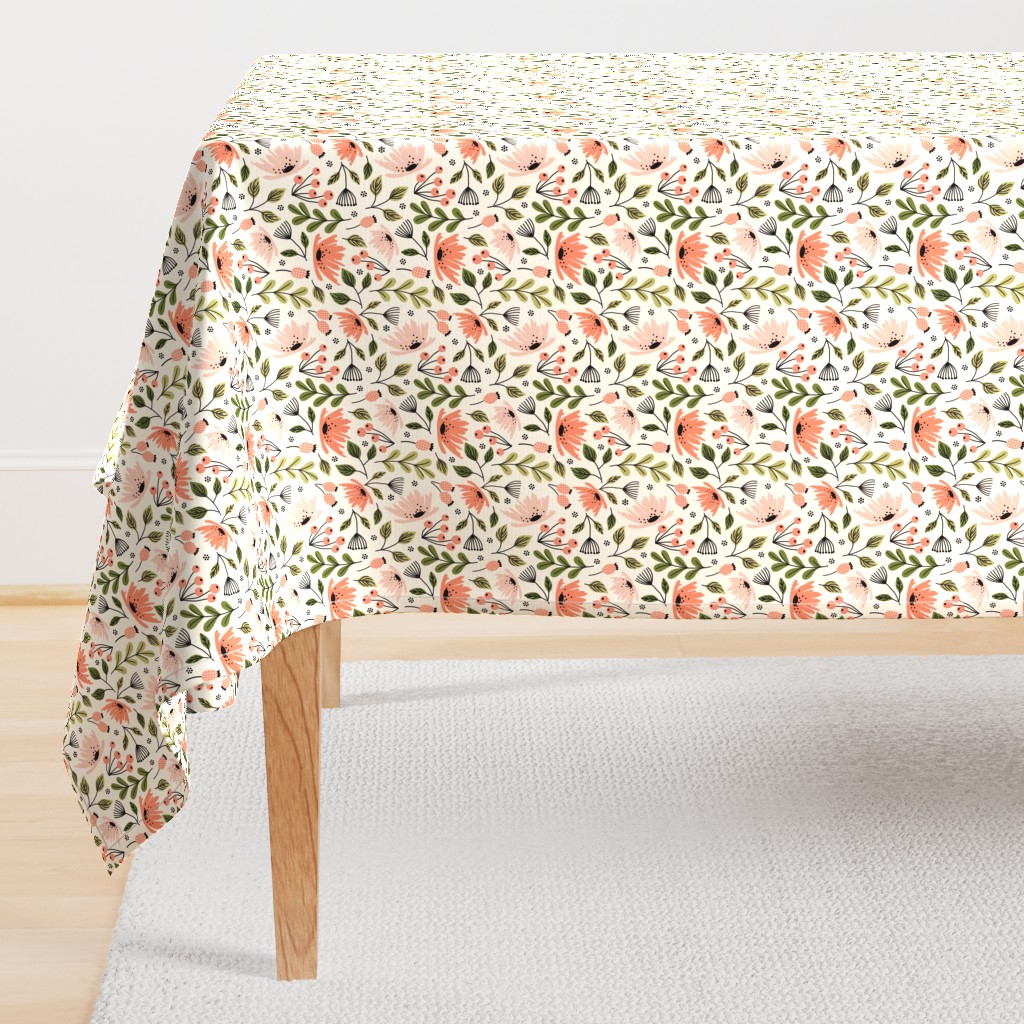 Ditsy modern Floral - small scale 