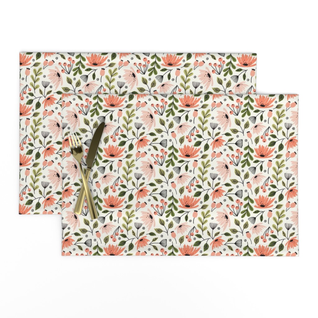 Ditsy modern Floral - small scale 