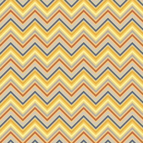 Yellow Blue Orange Chevron