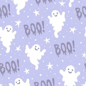  Boo! Ghosts on Pale Blue