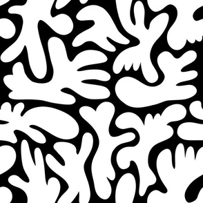 Abstract Blobs Black and White