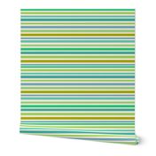 Vintage Stripes {Blue/Green} - large scale