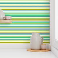 Vintage Stripes {Blue/Green} - large scale