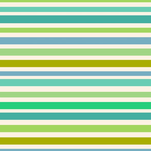 Vintage Stripes {Blue/Green} - large scale