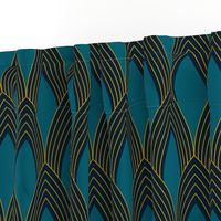 deco fans - teal