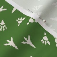 dinosaur prints fabric - dinosaur foot print, dino print, dino fabric, t rex fabric, tyrannosaurus rex fabric - green