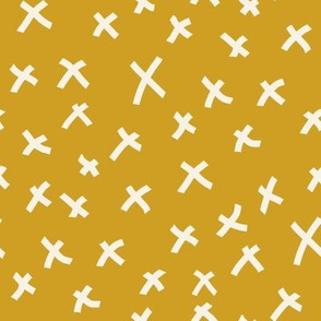 x fabric - cross fabric, criss cross fabric, neutral, nursery fabric, boys fabric, baby boy fabric - mustard