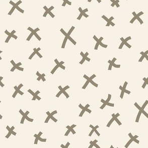 x fabric - cross fabric, criss cross fabric, neutral, nursery fabric, boys fabric, baby boy fabric - taupe