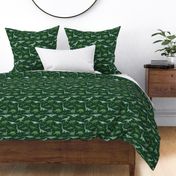 dinoworld dinosaur fabric - tyrannosaurus rex fabric, triceratops fabric, dinosaurs fabric, boy fabric, baby boy fabric - dark green