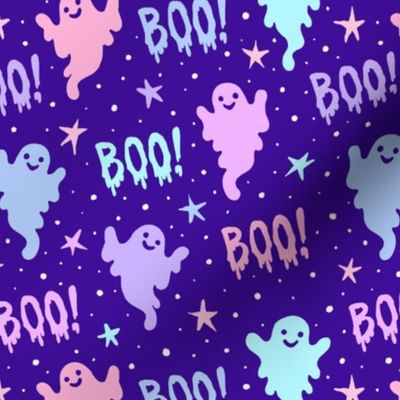  Boo! Cool Ghosts on Purple