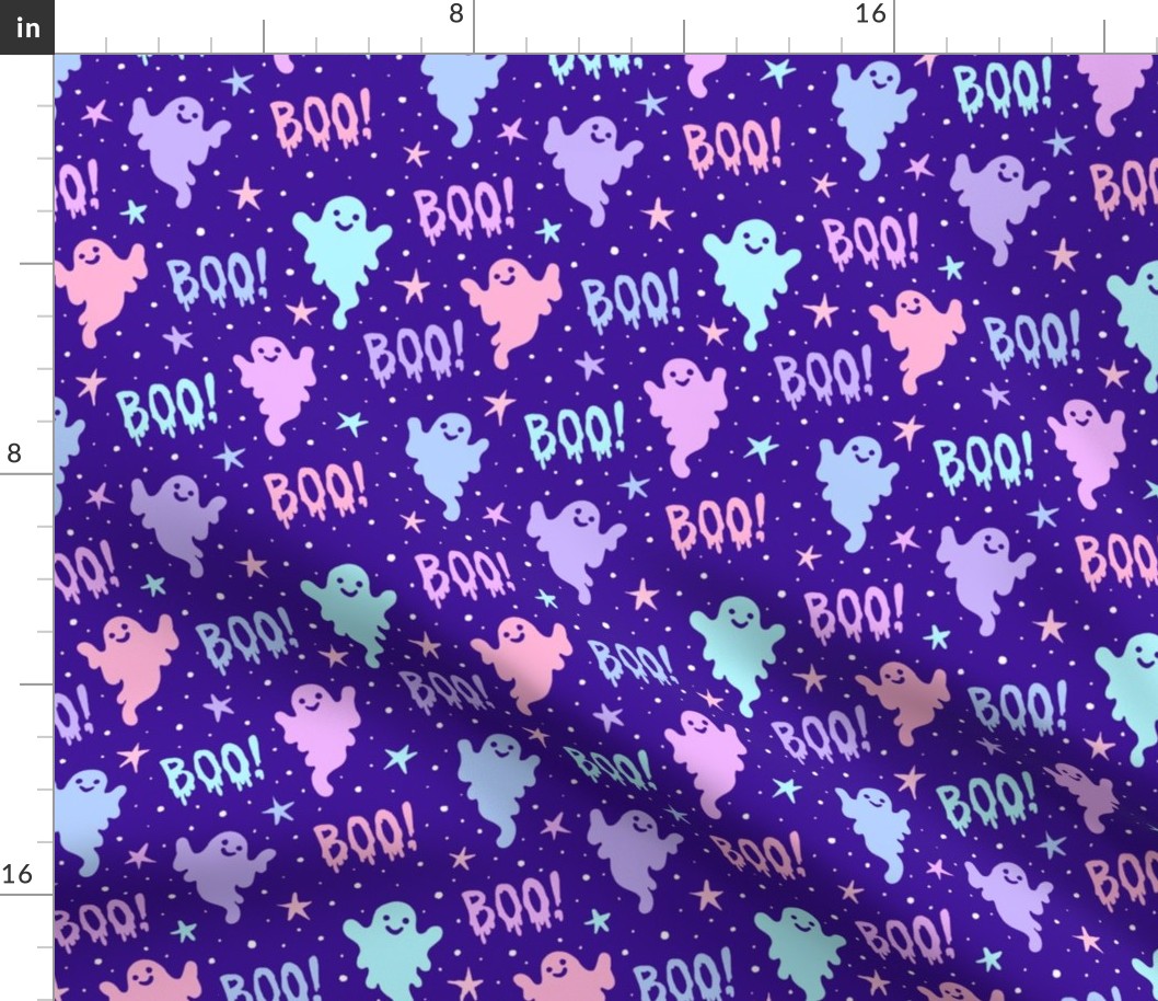  Boo! Cool Ghosts on Purple