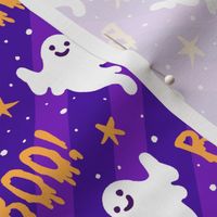  Boo! Ghosts on Purple Stripes