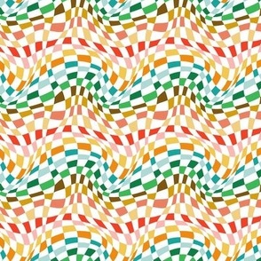Twist checkers_Bright Retro Colors_15Size