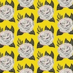 Pop Roses on Yellow