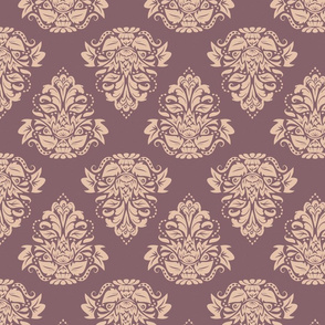 symetric damask | rose mauve