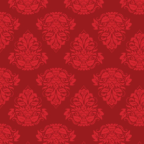 symetric damask | red deep red