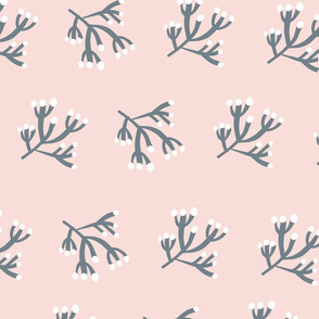 Pink Floral Botanical Pattern