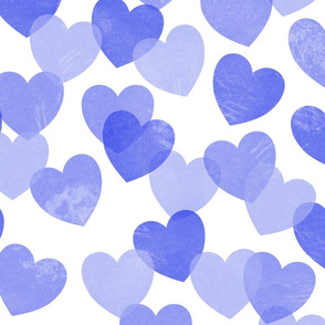 scattered hearts blue