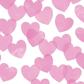 scattered hearts pinks