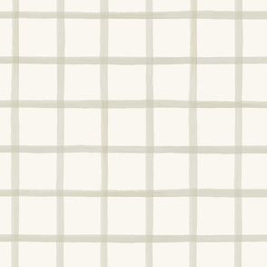 Wide Painted Putty on Cream Grid