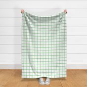 Wide Painted Green Grid