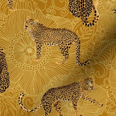 LEOPARD EXOTIC JUNGLE mustard small  scale