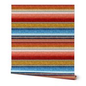 serape southwest stripes - blue/red/gold  - LAD20