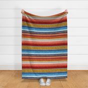 serape southwest stripes - blue/red/gold  - LAD20