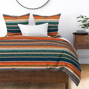 serape southwest stripes - orange/teal  - LAD20